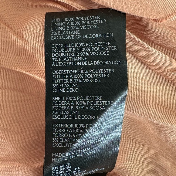 Anthropologie Black and Blush One-Shoulder Tulle Dress - Picture 10 of 11